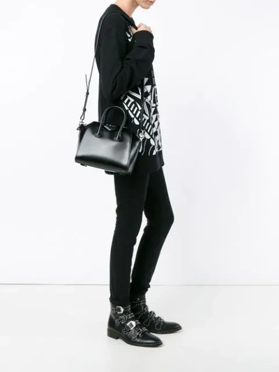 Givenchy Mini Leather Handbag With Adjustable Strap In Black