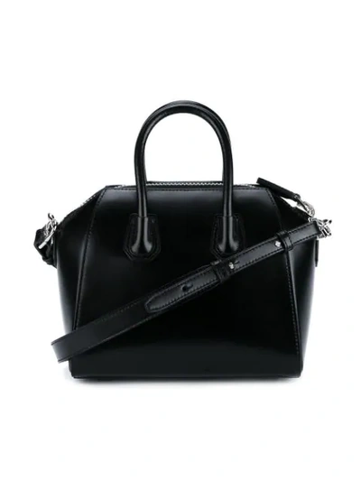 Givenchy Mini Leather Handbag With Adjustable Strap In Black