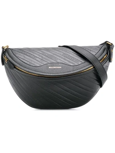 Shop Balenciaga Souvenir Xs Aj Belt Bag In Black