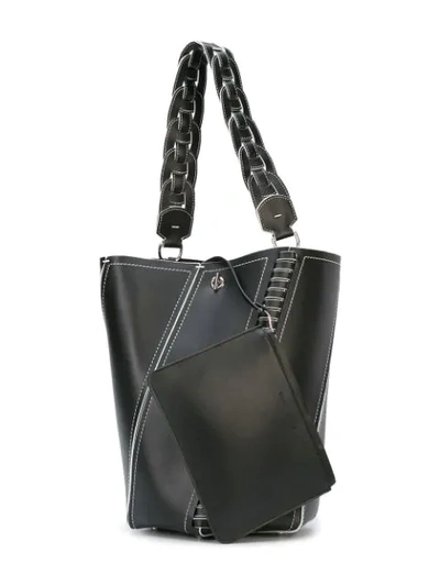 Shop Proenza Schouler Whipstitch Medium Hex Bucket Bag In Black