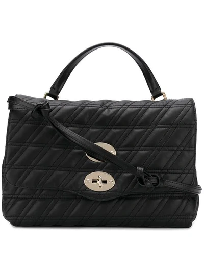 Shop Zanellato Quilted Shoulder Bag In Black
