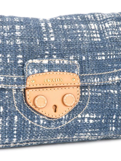 Shop Prada Vintage Logos Chain Shoulder Bag - Blue