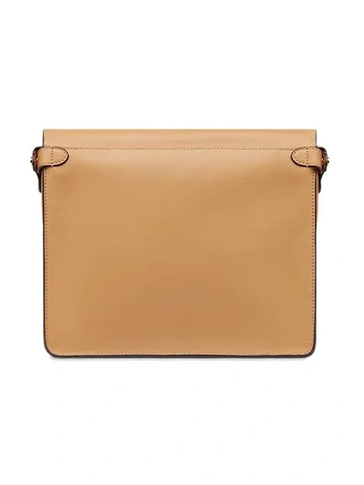 Shop Fendi Flip Regular Handbag In Neutrals