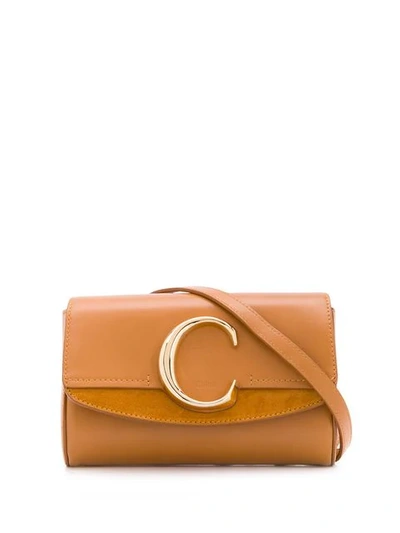 Shop Chloé C Belt Bag In Brown