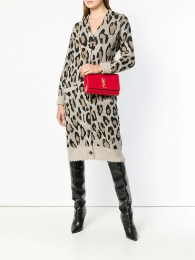 Shop Saint Laurent Medium Kate Shoulder Bag In Red