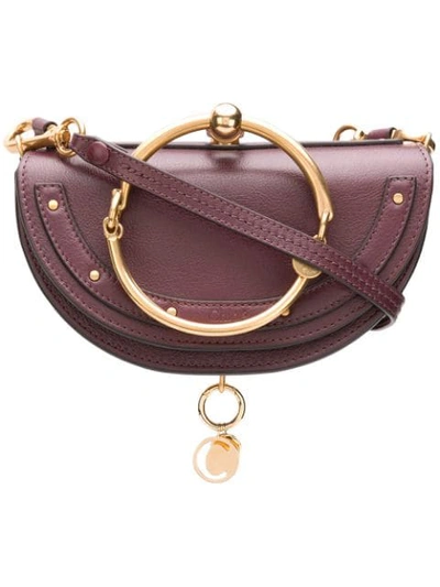 Shop Chloé Nile Miaudière Cross Body Bag In Purple