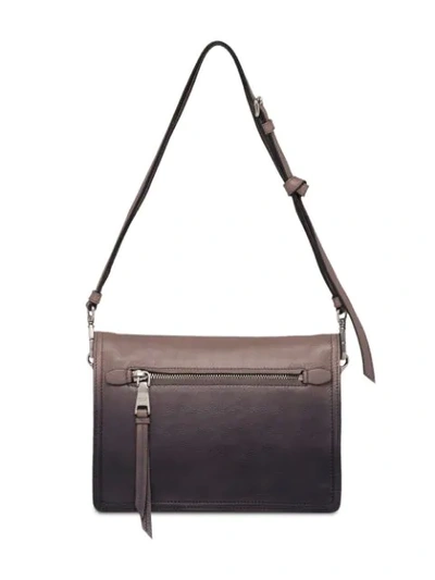 Shop Prada Etiquette Leather Bag - Grey