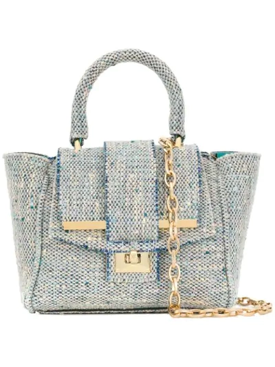 Shop Alila Tweed Crossbody Bag In Blue