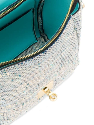 Shop Alila Tweed Crossbody Bag In Blue