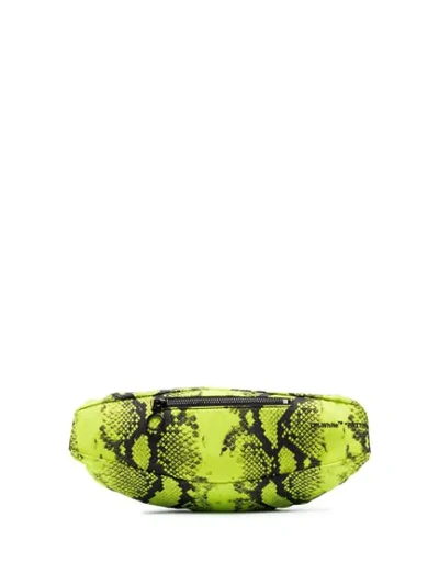 Off-white Neon Yellow Python-print Belt Bag In Yellow