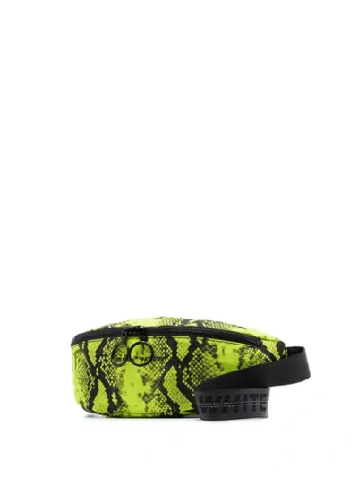 Off-white Neon Yellow Python-print Belt Bag In Yellow