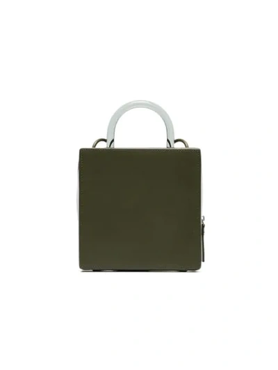 Shop Building Block Green Box Leather Shoulder Bag