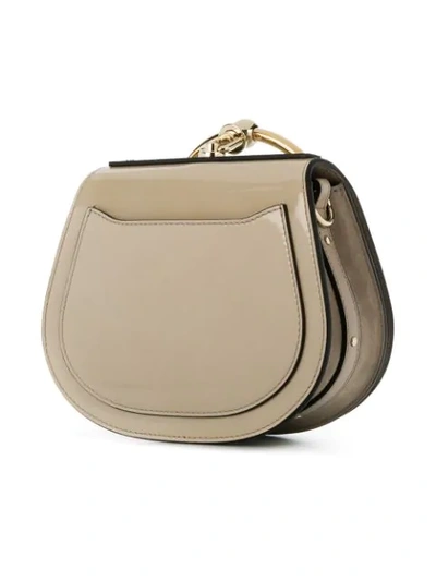 Shop Chloé Small Nile Bracelet Bag In Brown