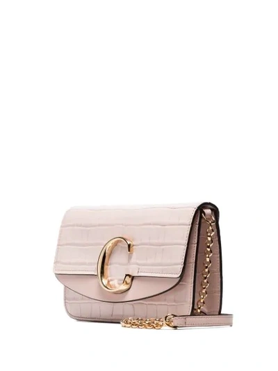 Shop Chloé C Clutch With Chain In Pink