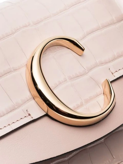 Shop Chloé C Clutch With Chain In Pink