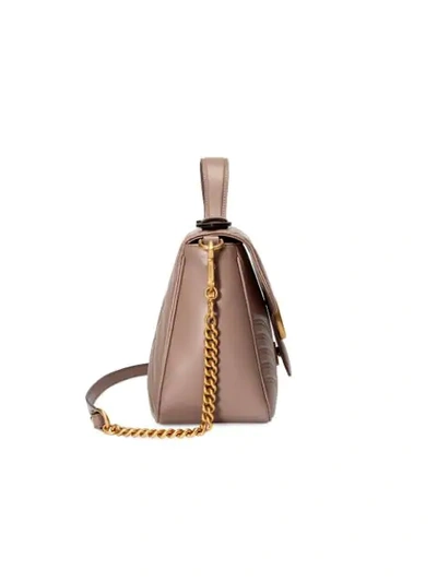 Shop Gucci Gg Marmont Small Top Handle Bag In Pink