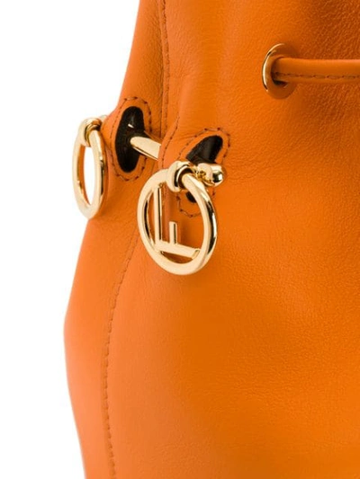 Shop Fendi Mon Tresor Bucket Bag In Orange