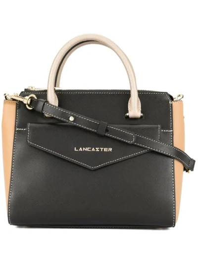 Shop Lancaster Saffiano Signature Tote Bag In Black