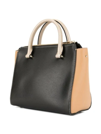 Shop Lancaster Saffiano Signature Tote Bag In Black