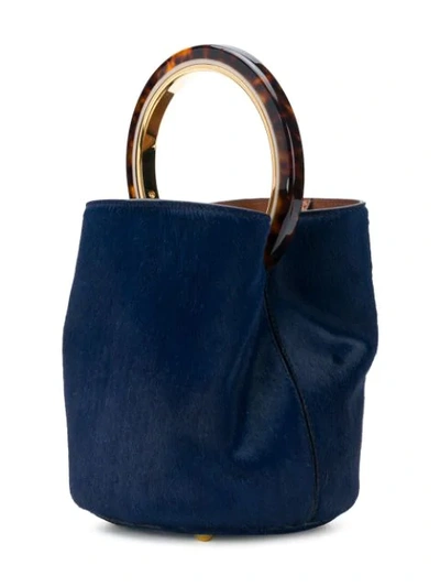Shop Marni Pannier Bag In Blue
