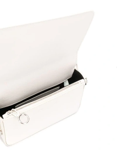 Shop Off-white Diagonal Stripe Crossbody Bag In White