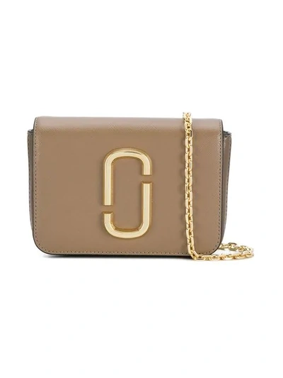 Marc Jacobs Hip Shot Logo Strap Bag In Brown