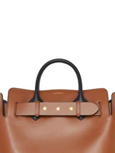 Shop Burberry The Small Leather Triple Stud Belt Bag In Brown