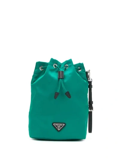 Shop Prada Bucket Bag In Green