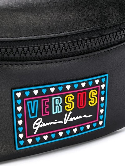 Shop Versus Logo Patch Belt Bag In Black