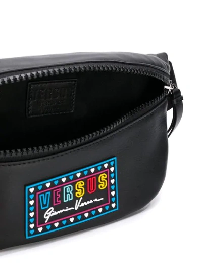 Shop Versus Logo Patch Belt Bag In Black