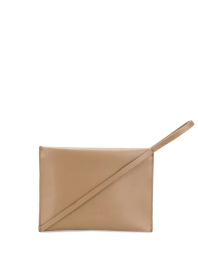 AESTHER EKME POCHETTE CLUTCH BAG - 棕色