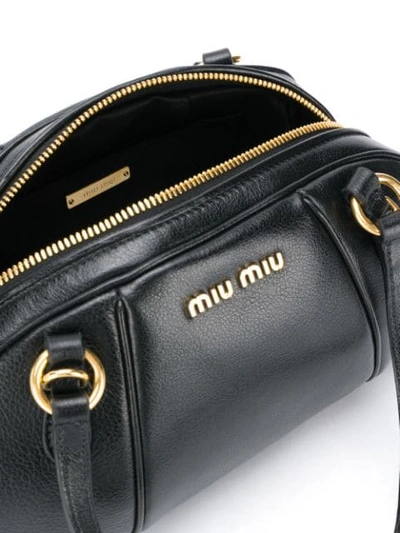 Shop Miu Miu Top-handle Bowling Bag In F0002 Nero