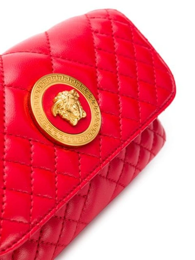 Shop Versace Medusa Head Quilted Bag In D6tot Rosso Oro