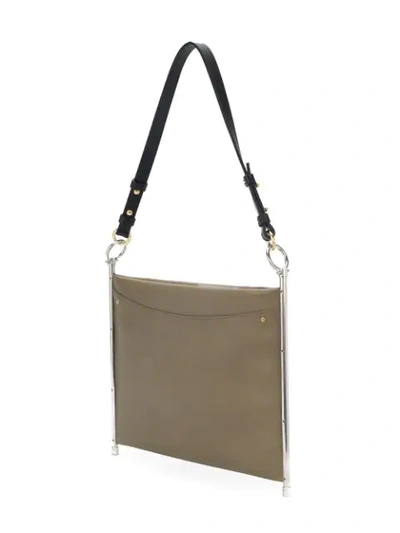 Shop Chloé Medium Roy Shoulder Bag In Grey