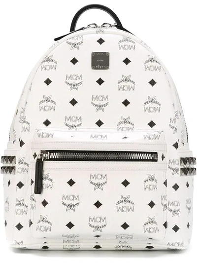 Shop Mcm 'stark' Backpack In White