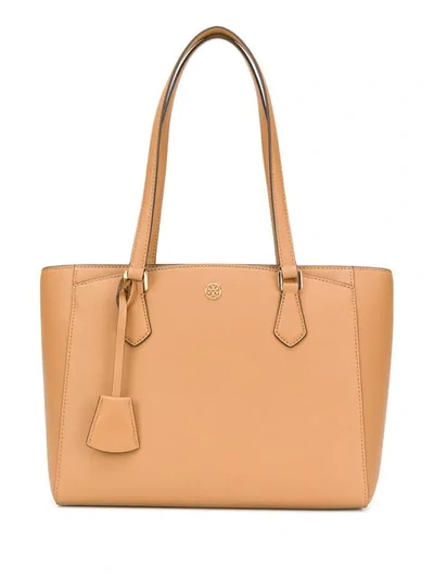 Shop Tory Burch Robinson Triple-compartment Tote In Brown