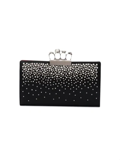 Shop Alexander Mcqueen Knuckle Duster Clutch Bag In Black