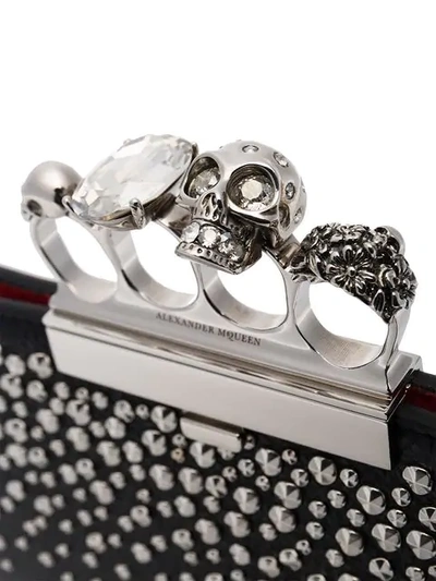 Shop Alexander Mcqueen Knuckle Duster Clutch Bag In Black