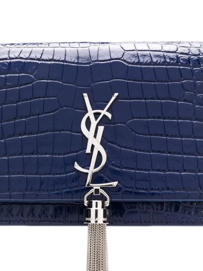 Shop Saint Laurent 'kate' Umhängetasche - Blau In 4243 Saphir/saphir