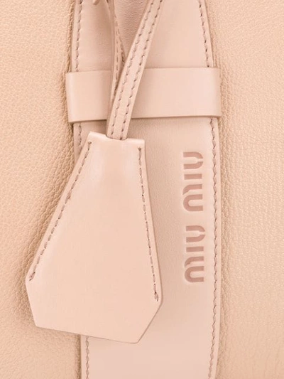 Shop Miu Miu 'madras' Handtasche In Neutrals