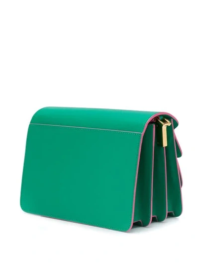 Shop Marni Trunk Medium Shoulder Bag In Green