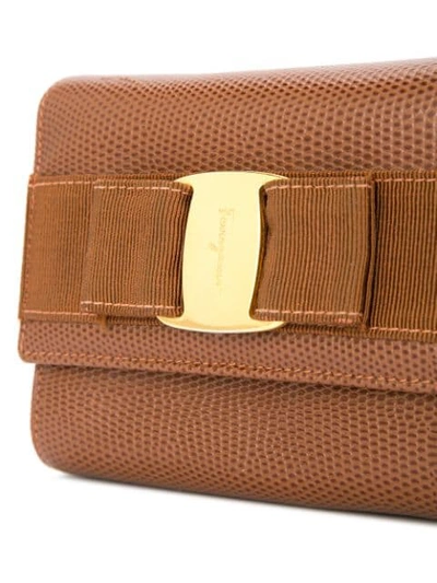 Pre-owned Ferragamo Vara Bow 2-way Shoulder Bag In Brown