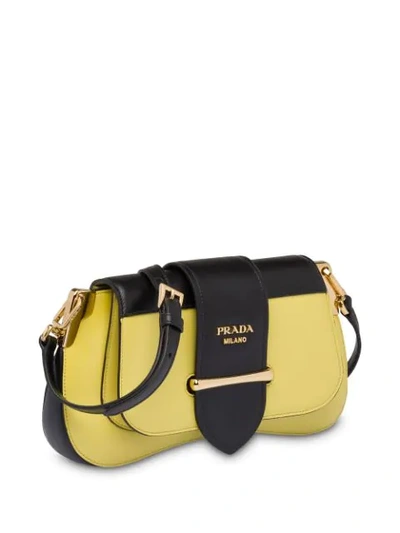 Shop Prada Sidonie Leather Shoulder Bag In F0yqi Cedro+nero