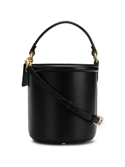 Shop Coach Drawstring Bucket Bag In Black