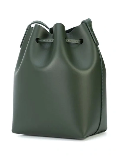 Shop Mansur Gavriel Mini Bucket Bag In Green