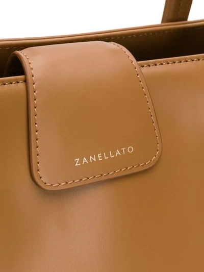 Shop Zanellato Duo Metropolitan Seta Tote In Brown