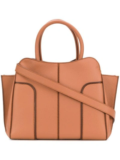 Shop Tod's Sella Large Tote In Brown