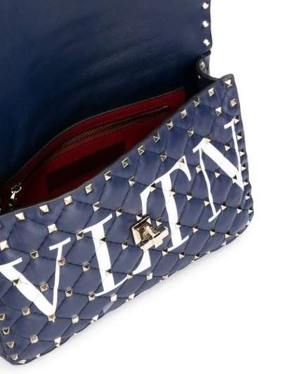 Shop Valentino Rockstud Spike Tote Bag In Blue