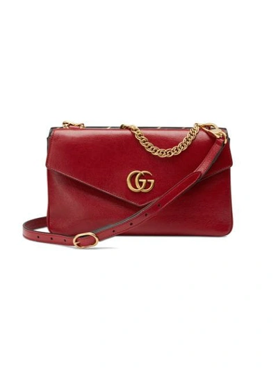 Shop Gucci Medium Double Shoulder Bag In Black