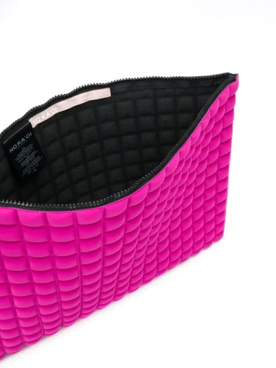 Shop No Ka'oi Chocolate Bar Quilted Clutch In 18 Fuxia